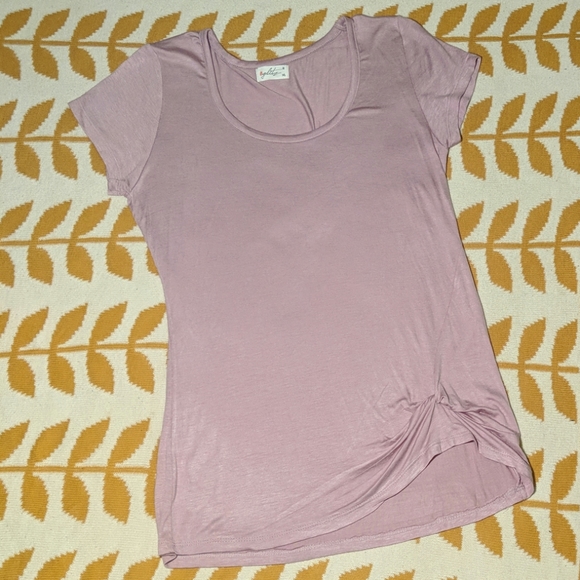 Glitz mauve knotted tee NWOT - Picture 2 of 8